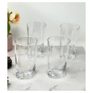 LeadingWare Hi Ball Oval Halo Acrylic Drinking Glasses Set of 4 (15oz)